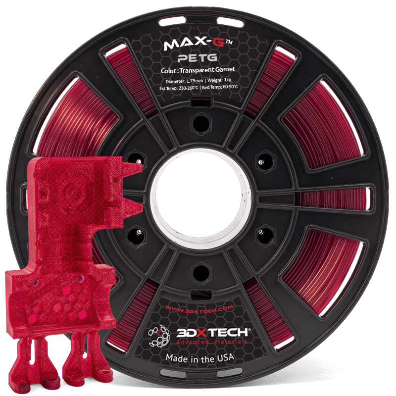 3DXTech MAX-G PETG filament 1,75 mm 1 kg černý odolný