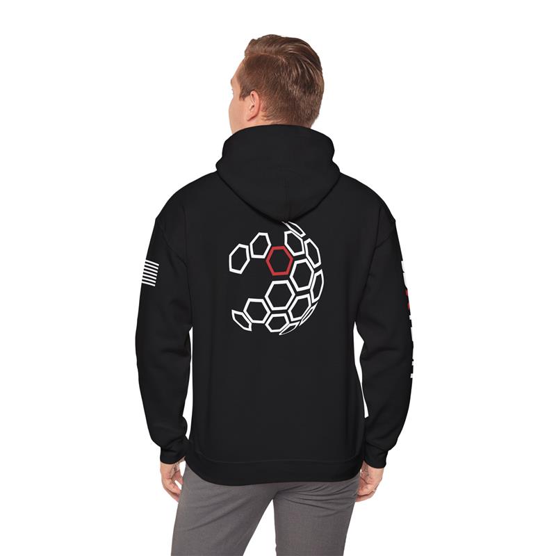 3DXTECH mikina s kapucí černá L bavlněná