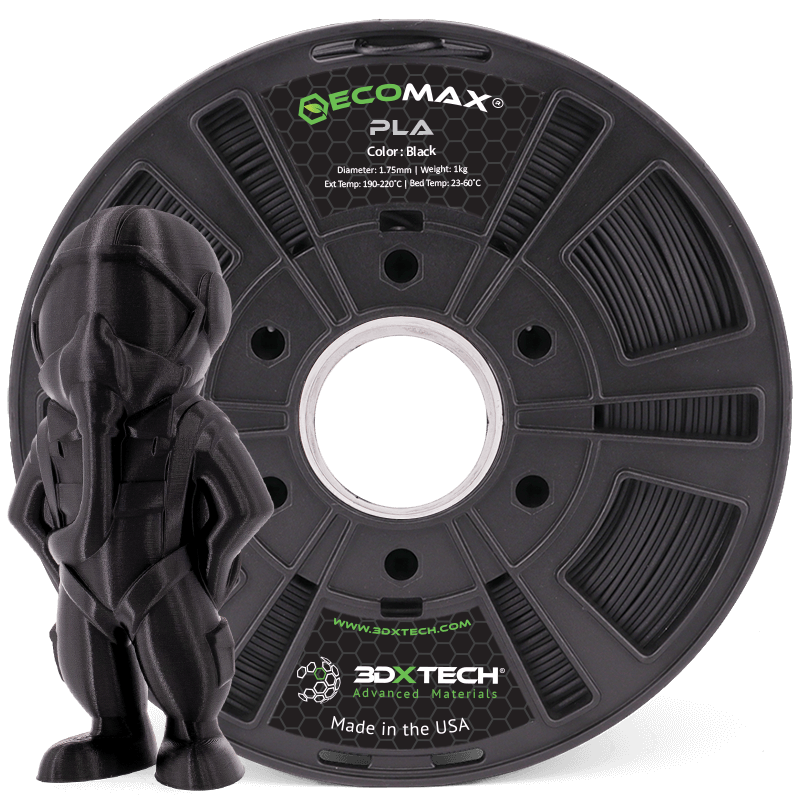 3DXTECH ECOMAX PLA filament černý 1,75 mm 1 kg tuhý