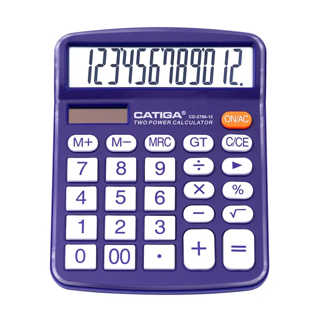 Catiga CD-2786 kalkulačka 12místná fialová s velkými klávesami