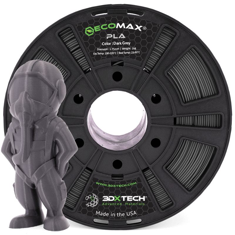 3DXTECH ECOMAX PLA filament černý 1,75 mm 1 kg tuhý