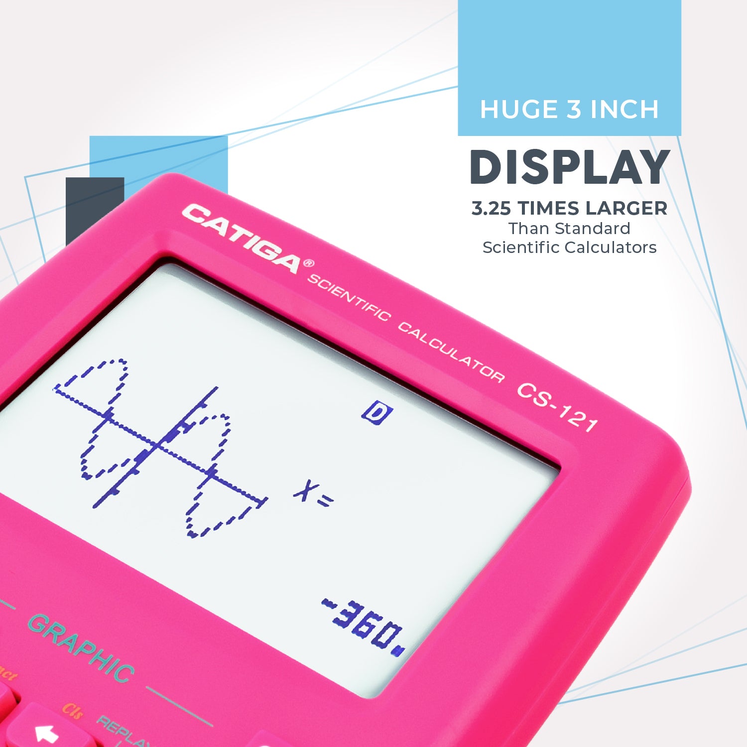 Catiga CS-121 vědecká kalkulačka grafická růžová