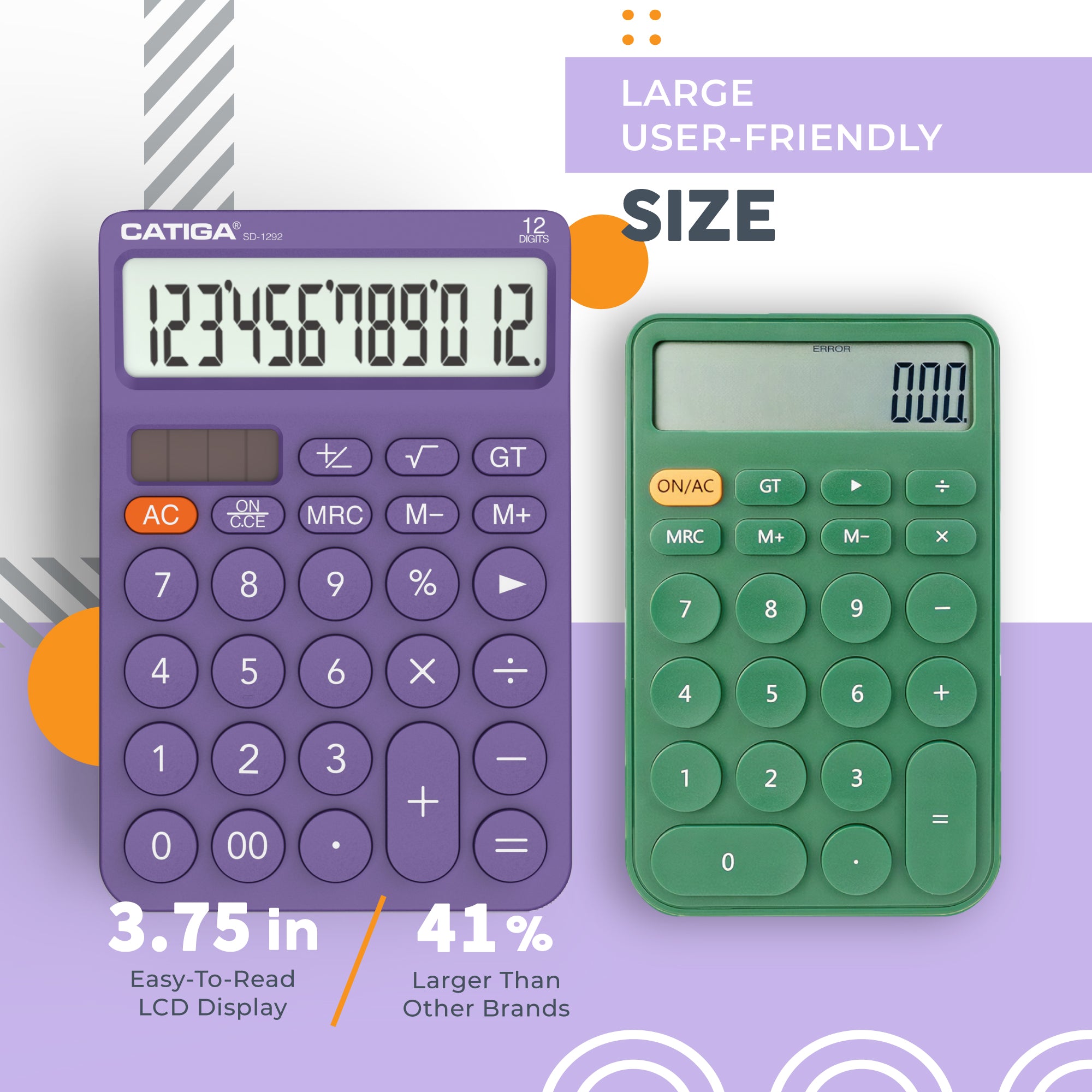 Catiga SD-1292 kalkulačka fialová 12místná