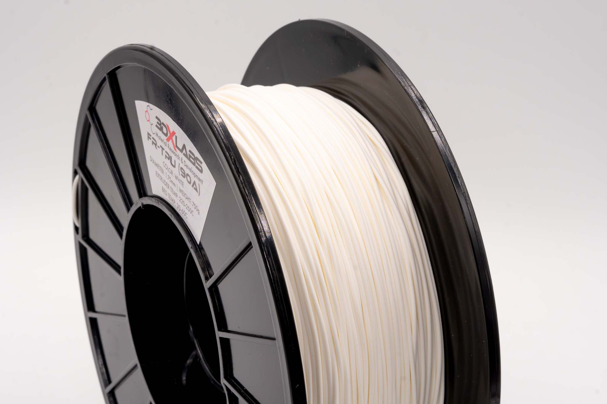 3DXTECH 3DXLABS FR-TPU 90A filament bílý 750 g