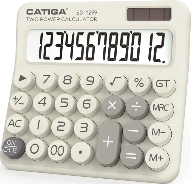 Catiga SD-1299 stolní kalkulačka béžová 12 míst