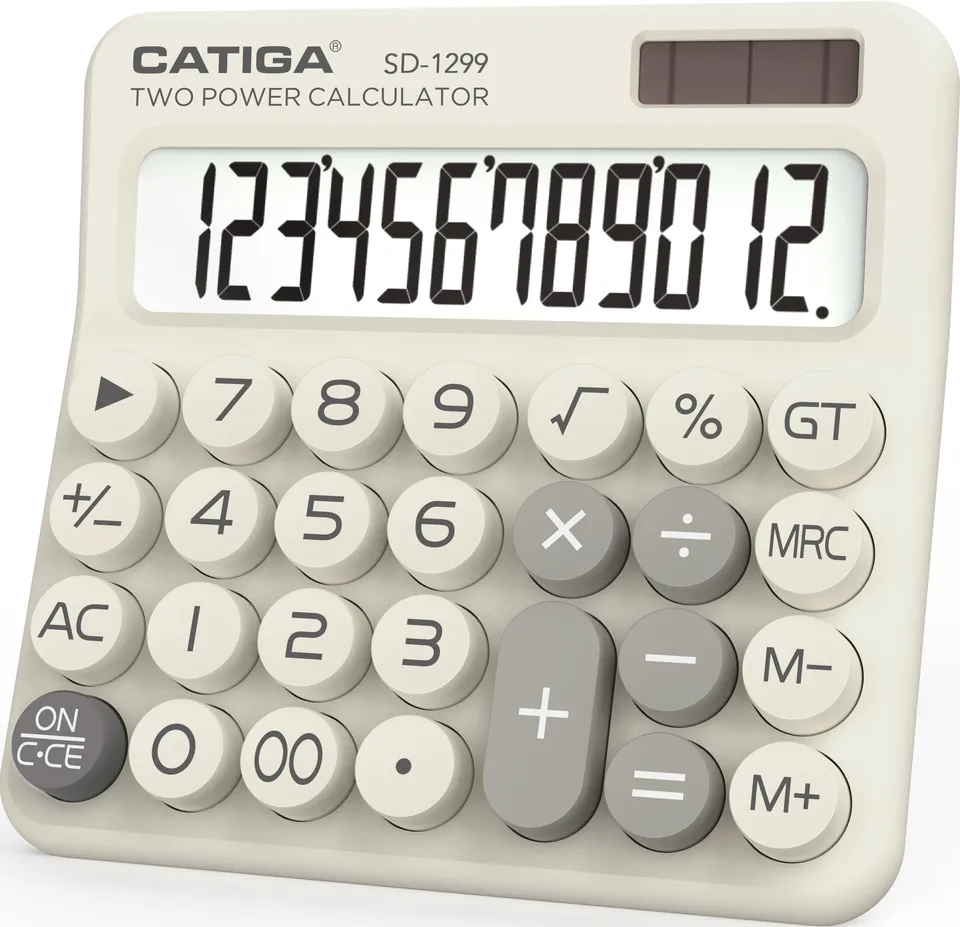 Catiga SD-1299 stolní kalkulačka béžová 12 míst