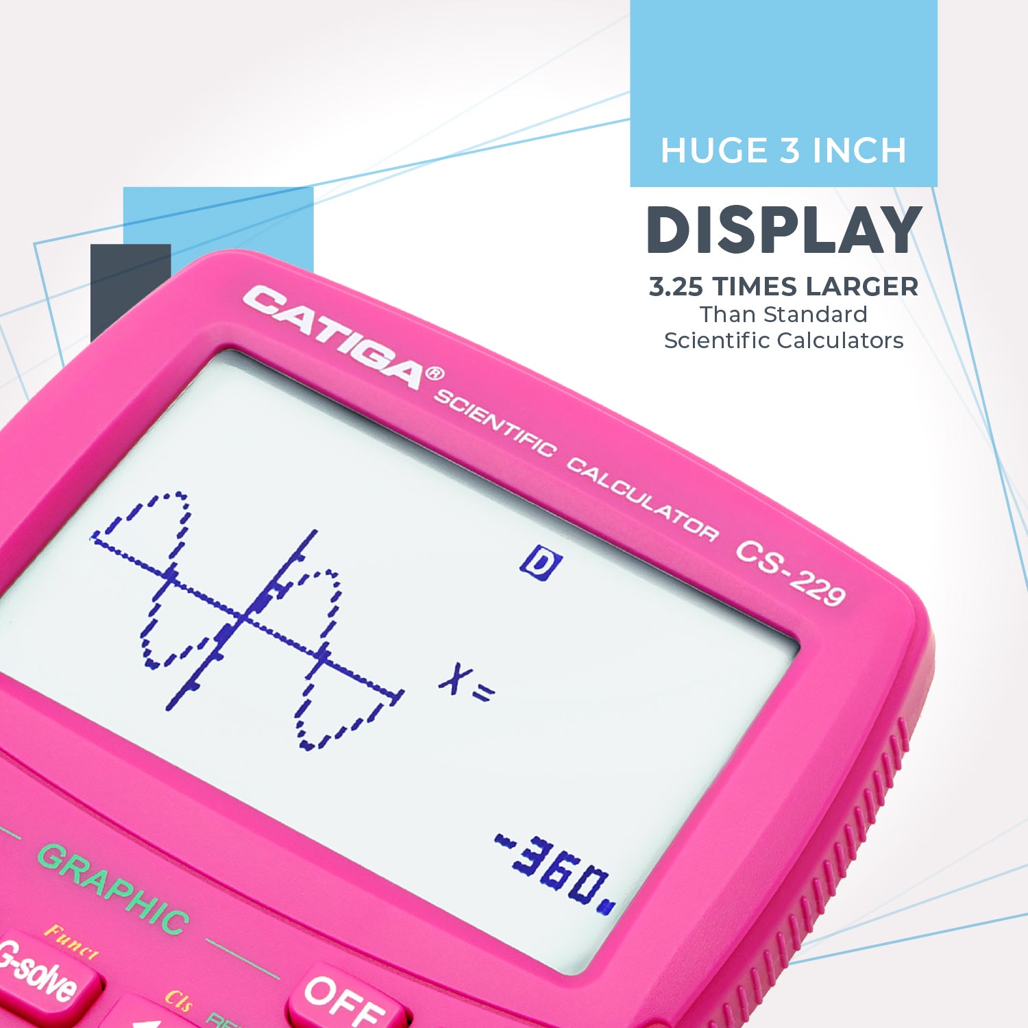 Catiga CS-229 kalkulačka růžová grafická