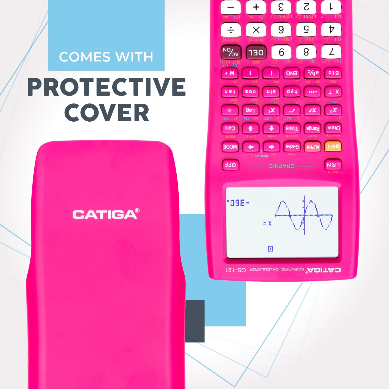 Catiga CS-121 vědecká kalkulačka grafická růžová