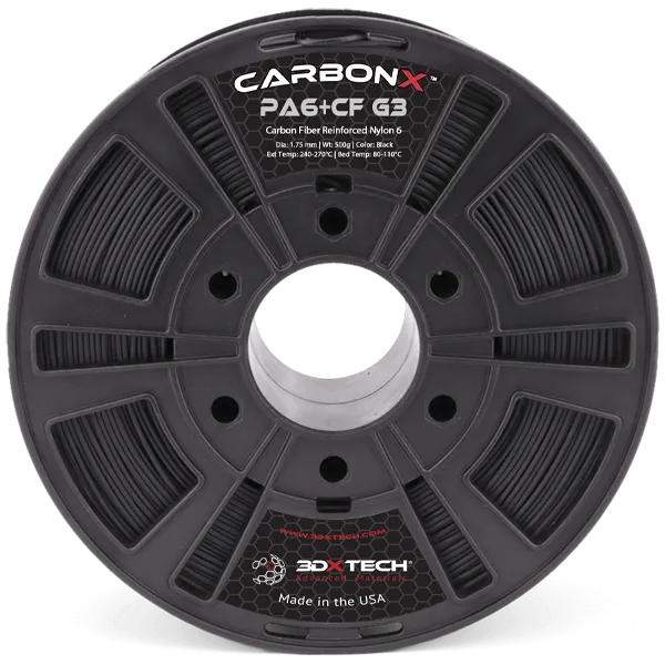 3DXTECH CarbonX Nylon 6+CF filament černý 500 g vysokopevnostní