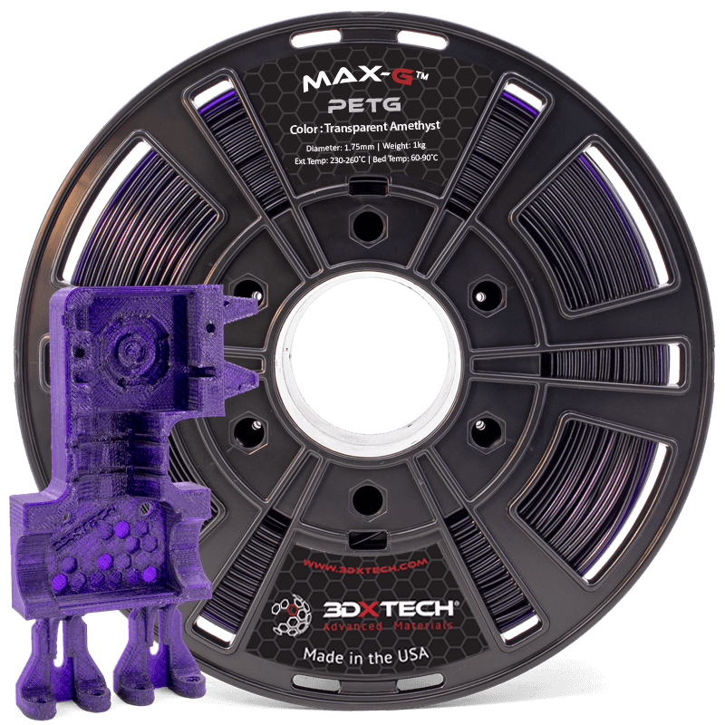 3DXTech MAX-G PETG filament 1,75 mm 1 kg černý odolný