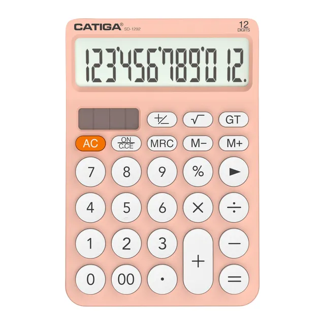 Catiga SD-1292 stolní kalkulačka 12místná růžová