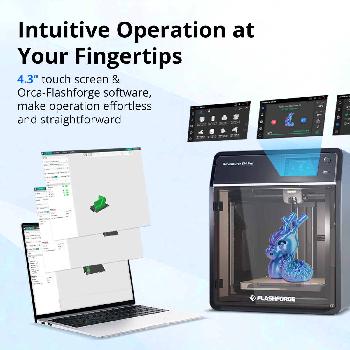 Flashforge Adventurer 5M Pro 3D tiskárna uzavřená