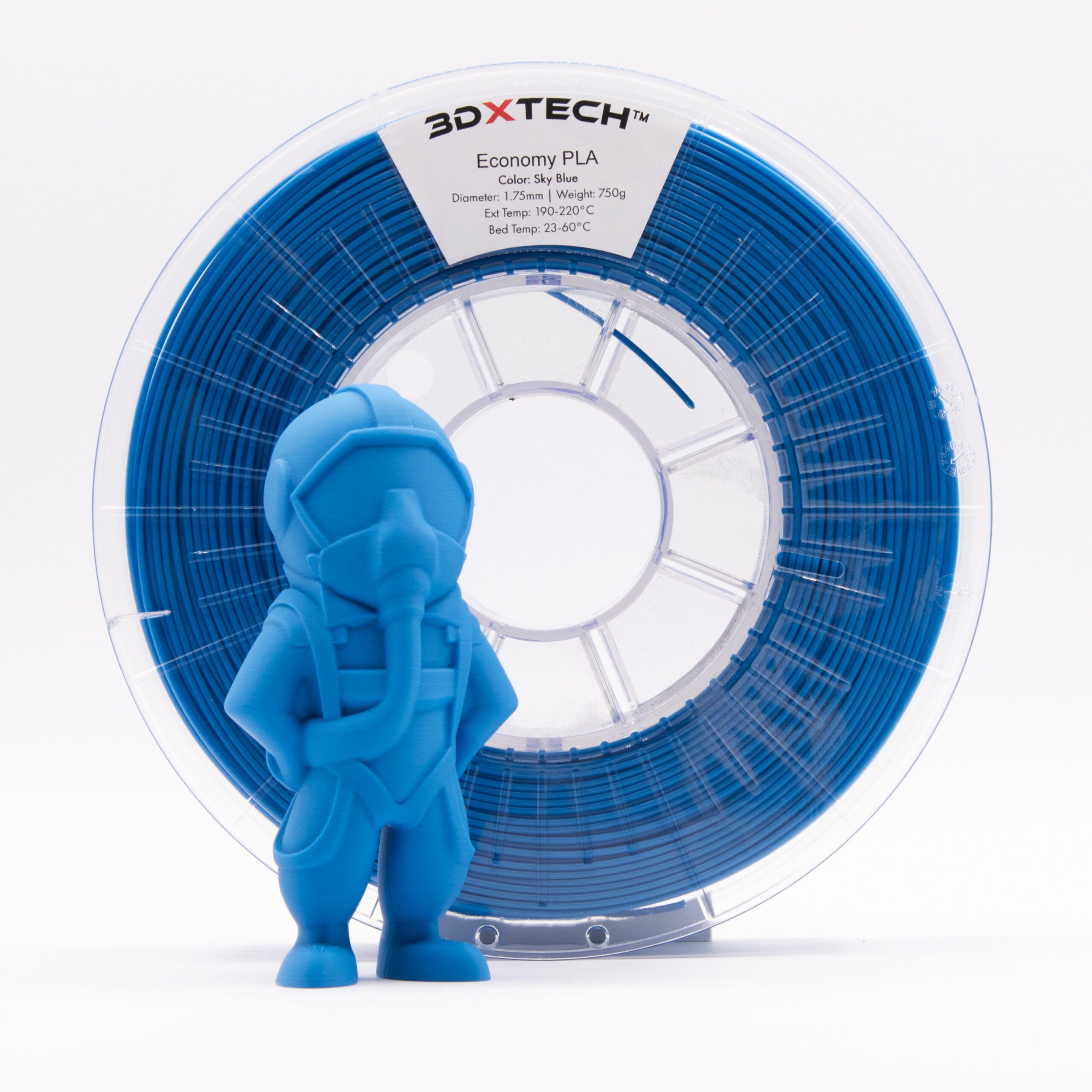 3DXTECH Economy PLA filament černý 750 g snadný tisk