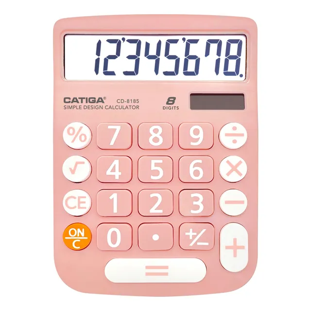 Catiga CD-8185 kalkulacka 8mistna svetle ruzova