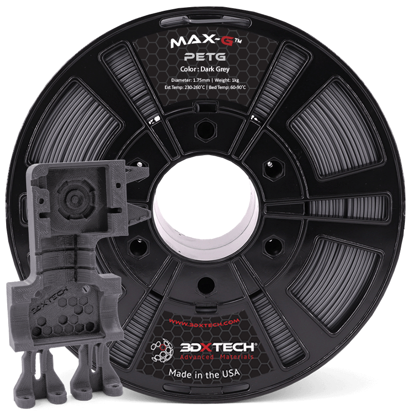 3DXTech MAX-G PETG filament 1,75 mm 1 kg černý odolný