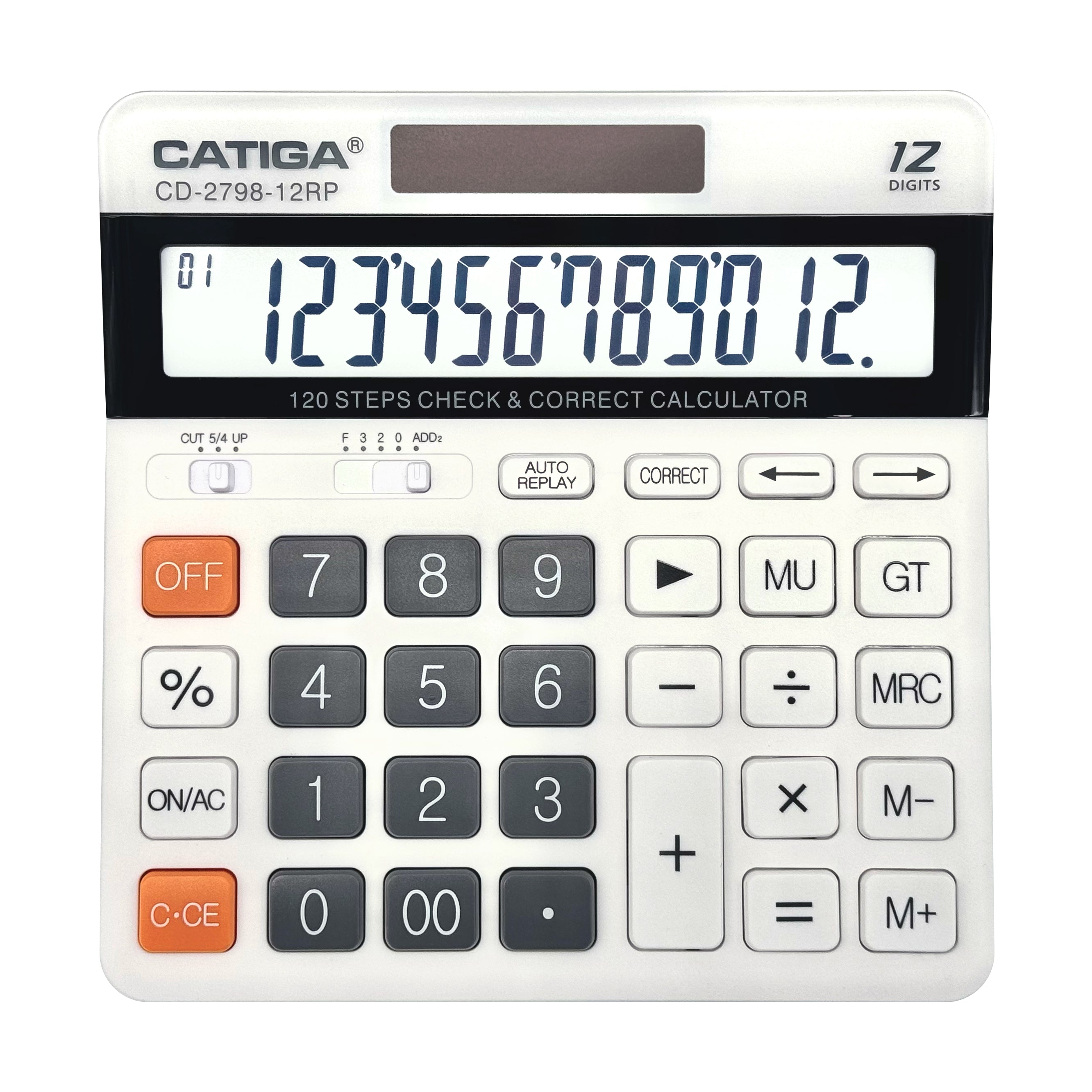 Catiga CD-2798 kalkulačka bílá široká