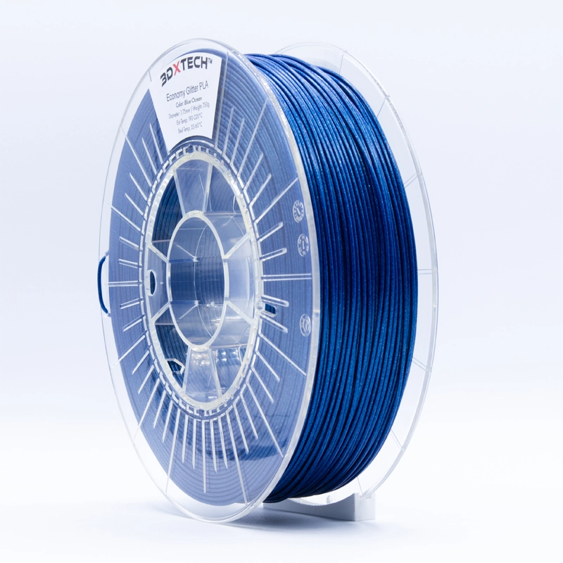 3DXTECH Glitter PLA filament Metallic Blue Ocean 750 g třpytivý