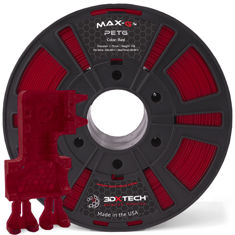 3DXTech MAX-G PETG filament 1,75 mm 1 kg černý odolný