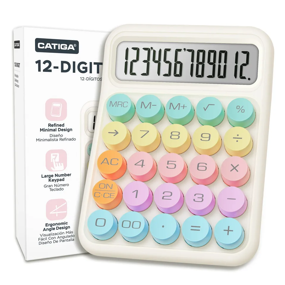 Catiga CD-2847 kalkulačka 12místná pastelová mechanická