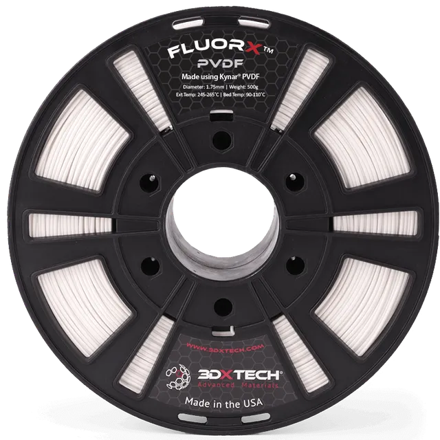 3DXTECH FLUORX PVDF filament Natural 750 g chemický