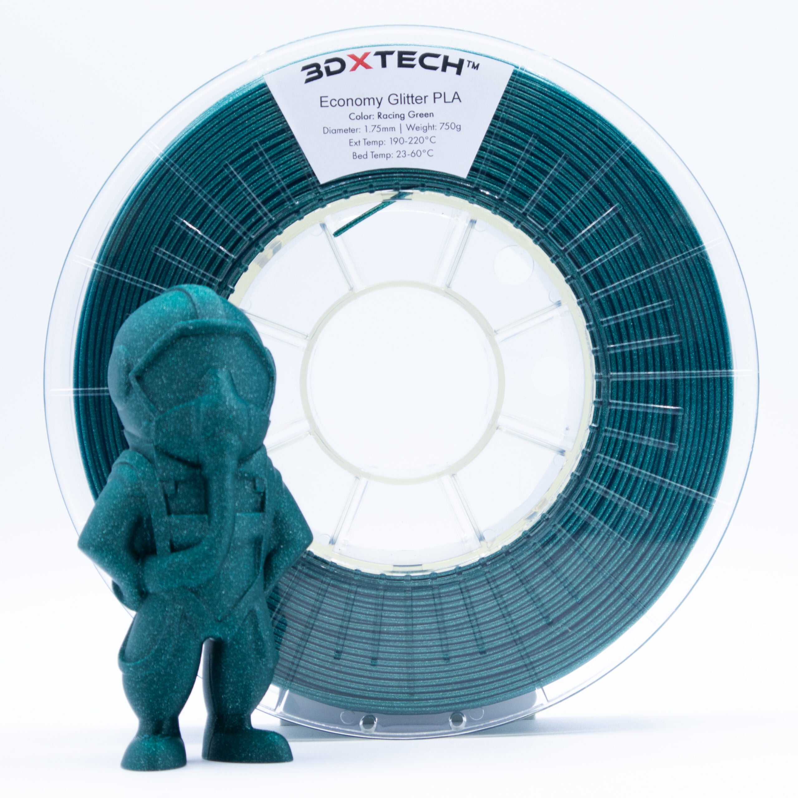 3DXTECH Glitter PLA filament Metallic Blue Ocean 750 g třpytivý